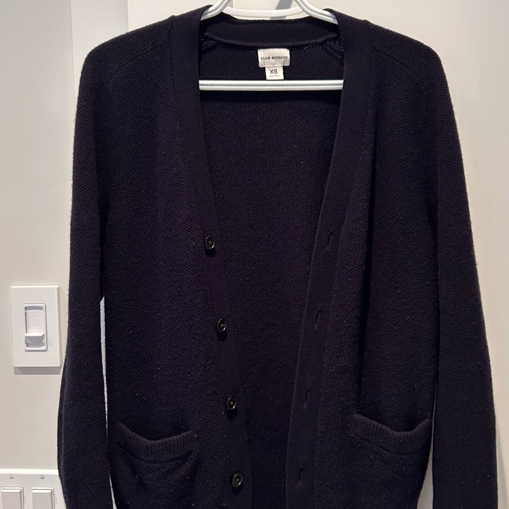 Club Monaco Dark Wool Cardigan